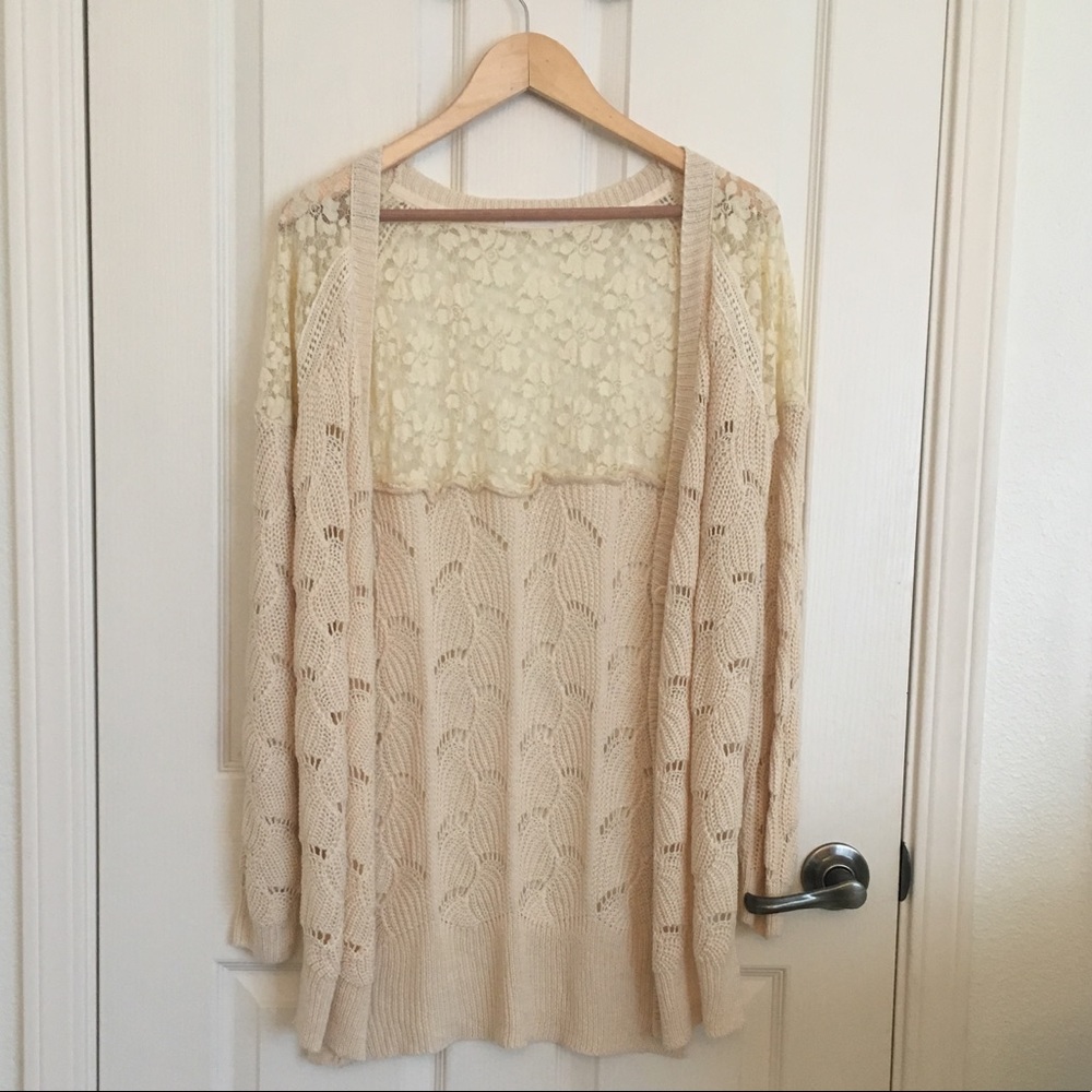Lace Pastel Pink Cardigan